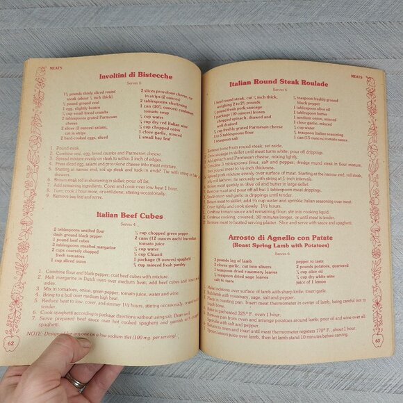 Fabulous Italian Recipes Cookbook By Johna Blinn 1983 Baronet Books Vintage - Picture 7 of 7